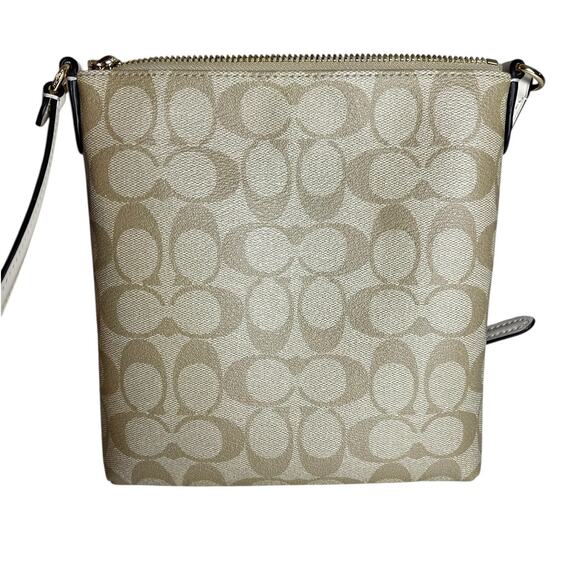 Coach File Mini Rowan Crossbody Bag Signature Canvas Khaki Chalk C2498 - Picture 3 of 12
